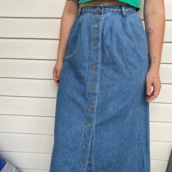 Cenza Dresses & Skirts - Vintage Denim Maxi Skirt